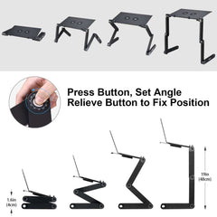 Adjustable Laptop and Tablet Stand with Mouse Pad - The Shopsite