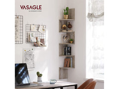 Corner Bookshelf by VASAGLE - Space-Saving Bookcase