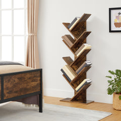 Bookshelves Display Unit Tree-Shaped - Brown