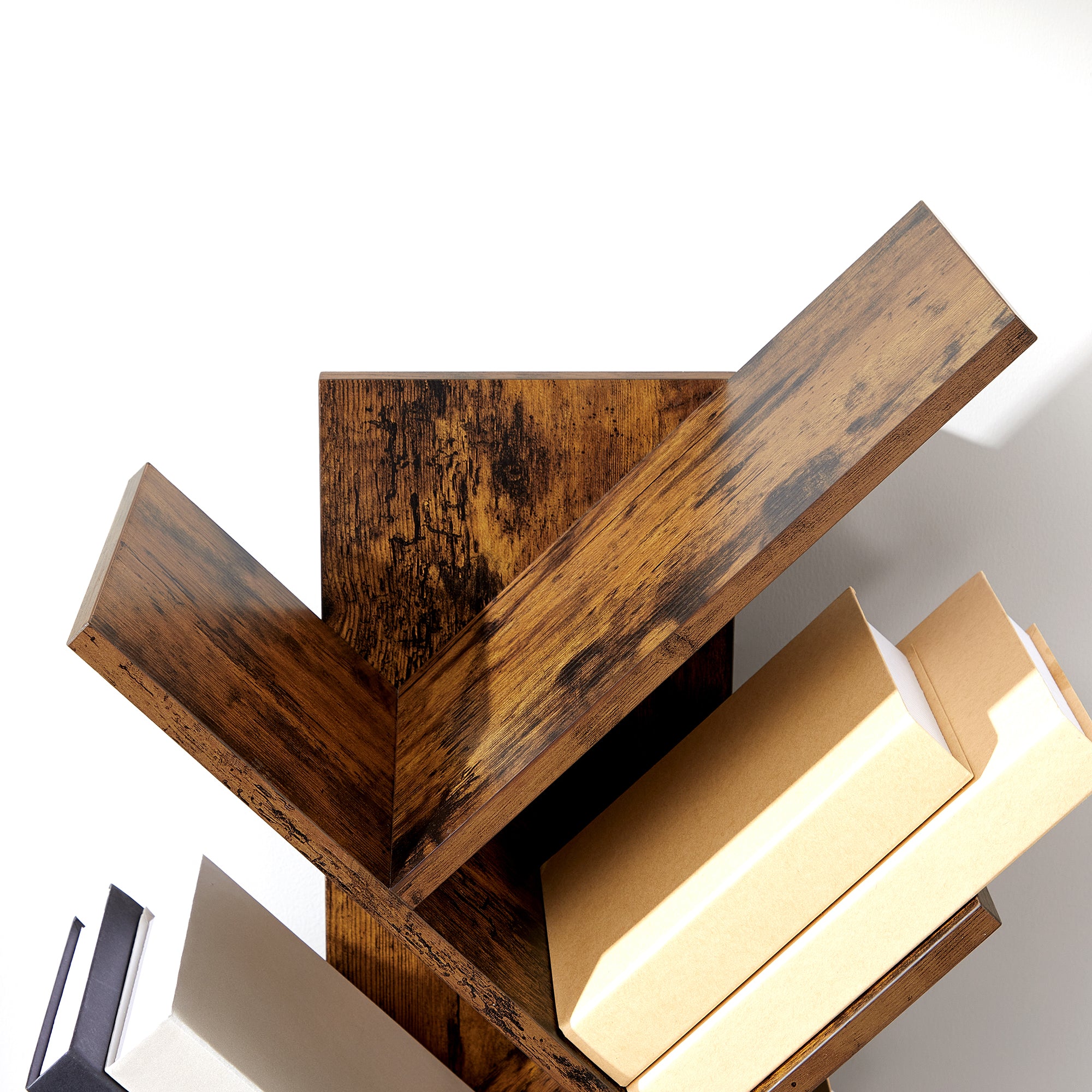 Bookshelves Display Unit Tree-Shaped - Brown
