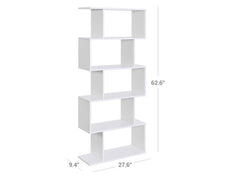 Wooden Elegant Bookshelf 5-Tier