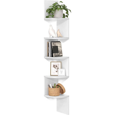 VASAGLE Floating Corner Shelf - 5-Tier