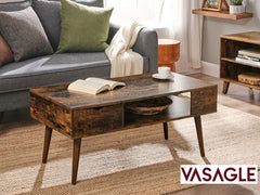 Living Room Coffee Table with Drawer by VASAGLE