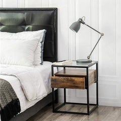 Drawer Bedside Table by VASAGLE - End Table