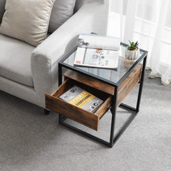 Drawer Bedside Table by VASAGLE - End Table