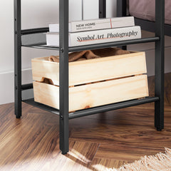 Bedside Table with Mesh Shelf