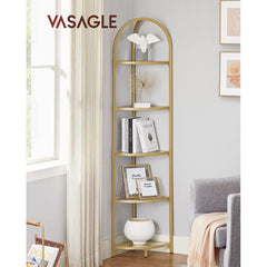 VASAGLE Glass Corner Display Shelf