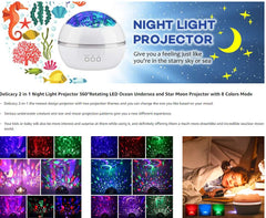 Night Light Projector Sky Projector 8 Colors Mode Led Night Lights Projector For Kids Baby Bedroom - The Shopsite