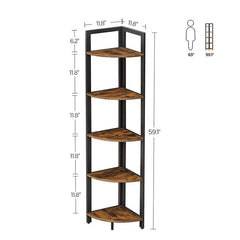 Corner Bookshelf: VASAGLE 5-Tier Storage