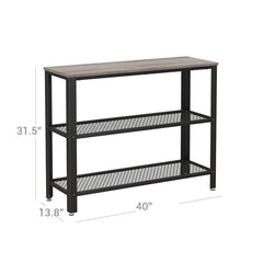 VASAGLE Hallway Table with Mesh Shelves