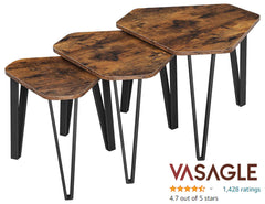 Vasagle Coffee Table Nesting Table Set - 3pc