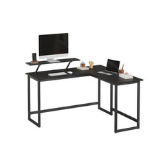 Black L-Shaped VASAGLE Computer Desk Table