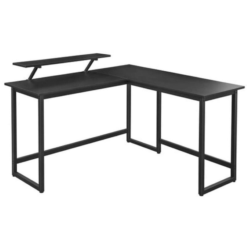 Black L-Shaped VASAGLE Computer Desk Table