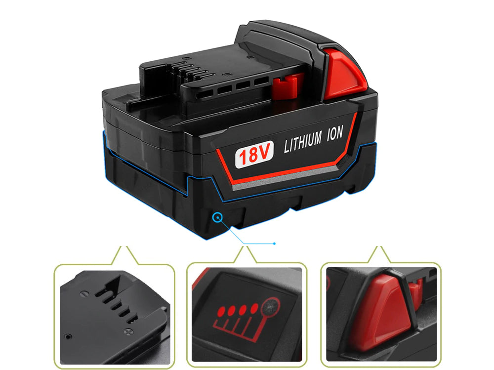 Milwaukee M18 Battery Replacement 4000mAh 18V - The Shopsite