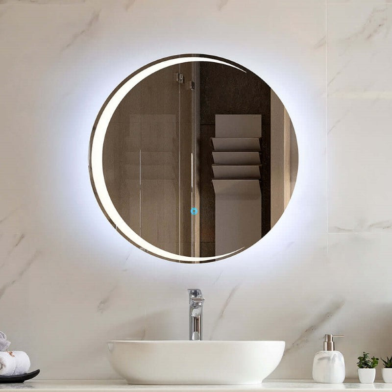 Round Wall Mirror 80cm Led Mirror - The Shopsite