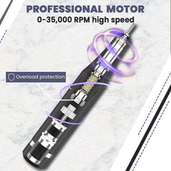 Electric Nail Drill Kit Rechargeable Portable Electric Nail Drill Machine Kit for Acrylic Nails - The Shopsite