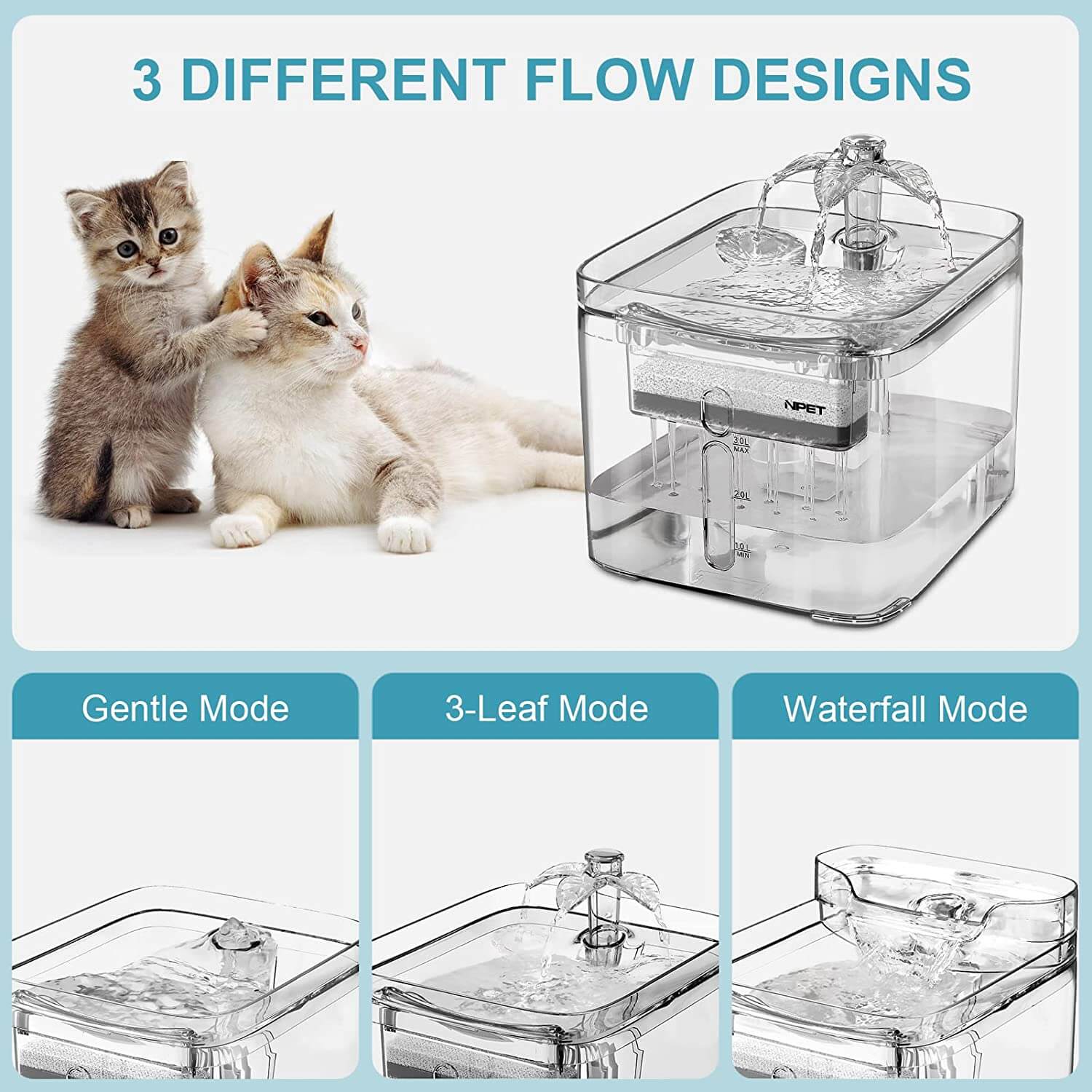 Cat Water Fountain, 3L Automatic Pet Drinking Fountain - The Shopsite