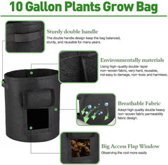 Plant Grow Bag with Window 25L 4PCs - The Shopsite