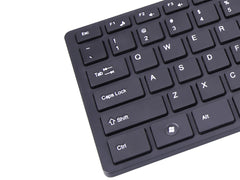 Wireless Keyboard And Mouse Slim Full Black - The Shopsite