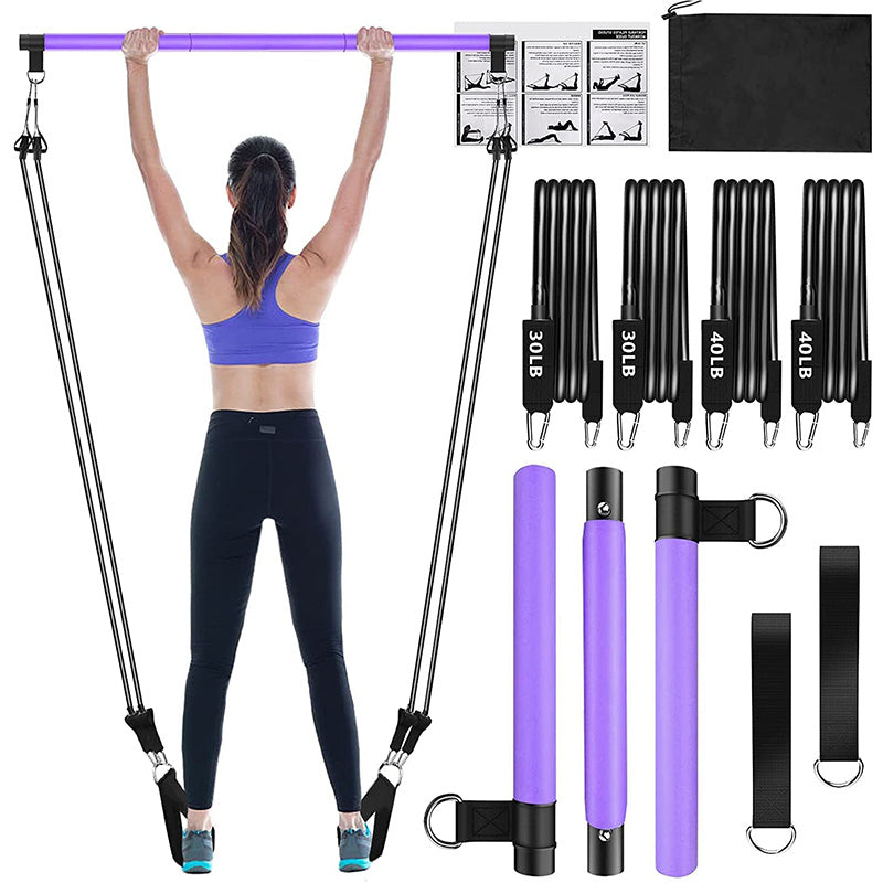 Pilates Stick Bar with Resistance Bands