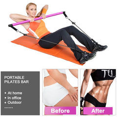 Pilates Stick Bar with Resistance Bands