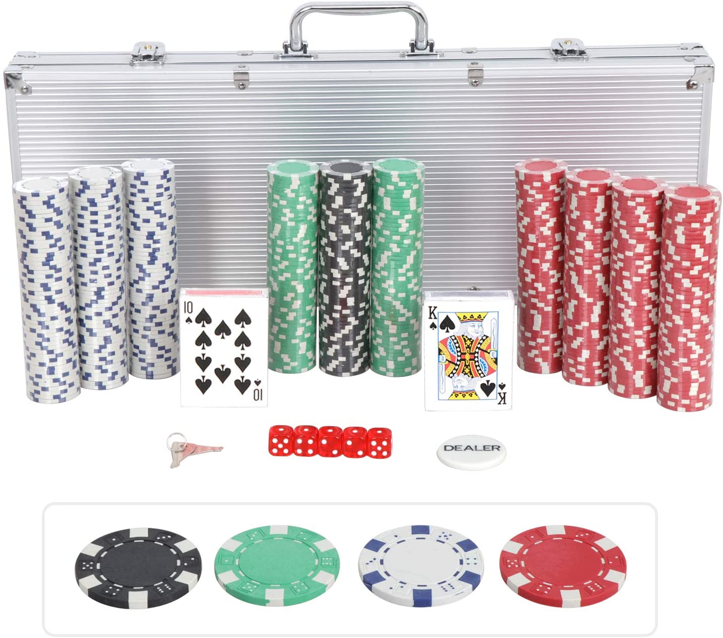 Poker Chip Set 500pcs with box - The Shopsite