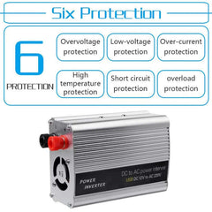 500W Dc 12V To Ac 220V Usb Car Power Inverter - The Shopsite