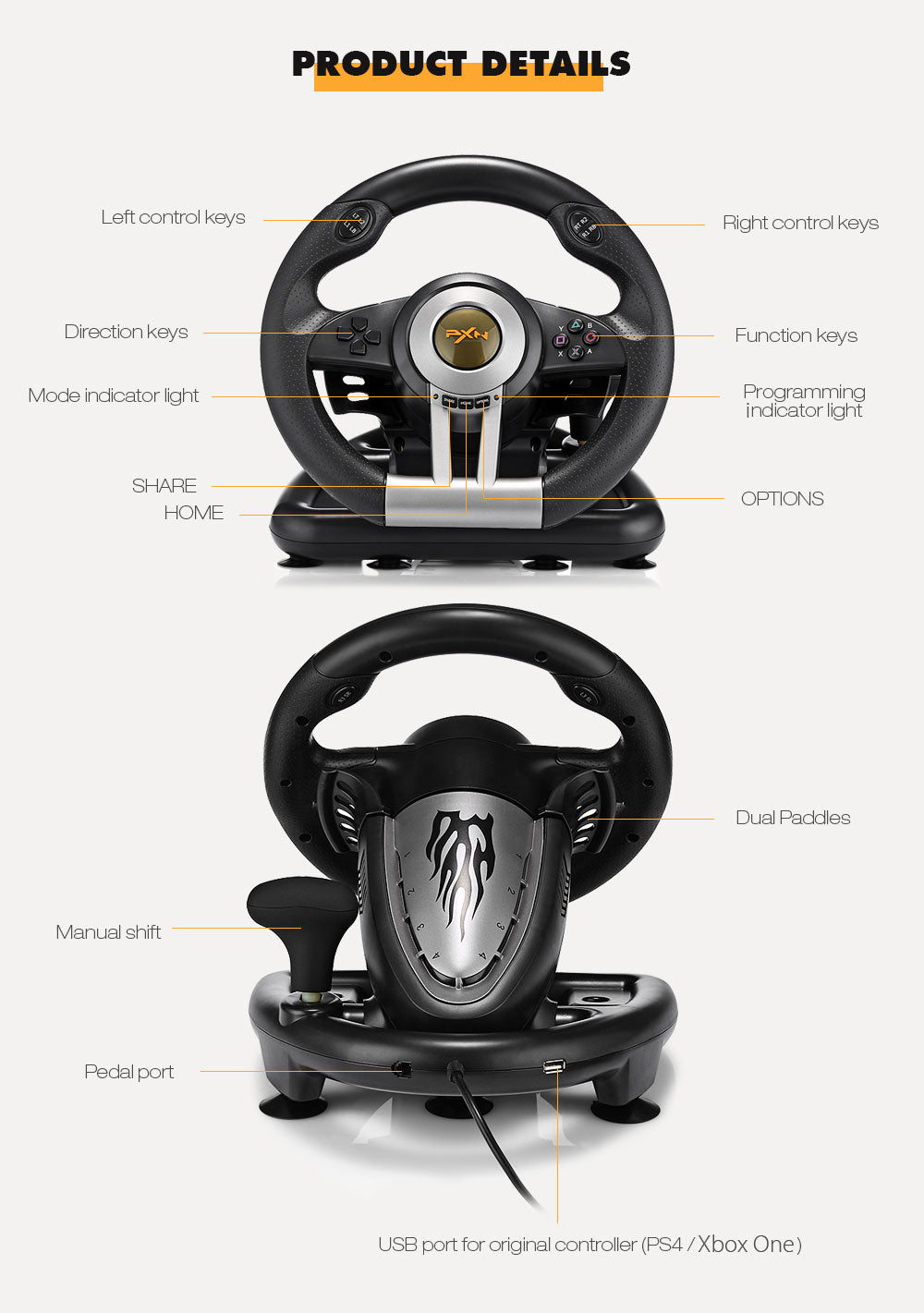 Steering Wheel PS4 Racing Wheel Repalacement - The Shopsite