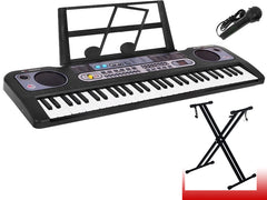 Keyboard Piano with Microphone & Music Stand and X Stand - The Shopsite