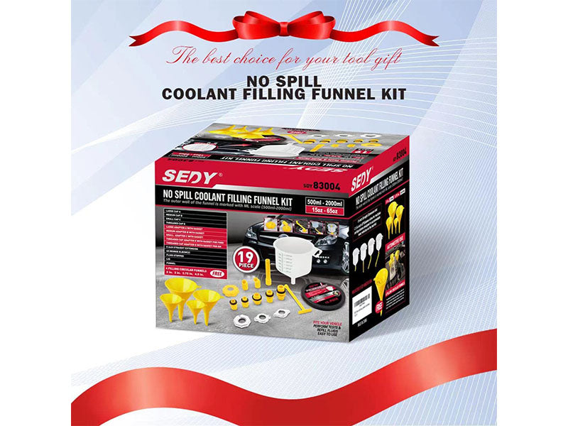 No-Spill Coolant Funnel Kit Spill Free Radiator Coolant Filling