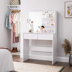 VASAGLE Vanity Table w/ Mirror & 2 Drawers