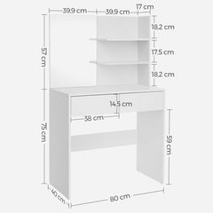 VASAGLE Vanity Table w/ Mirror & 2 Drawers