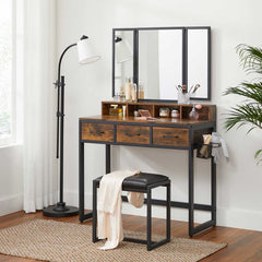 VASAGLE Makeup Vanity with Stool Dressing Table