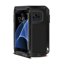 Samsung S6 Case, Metallic Black Shockproof Slim Metal Armor Case - The Shopsite