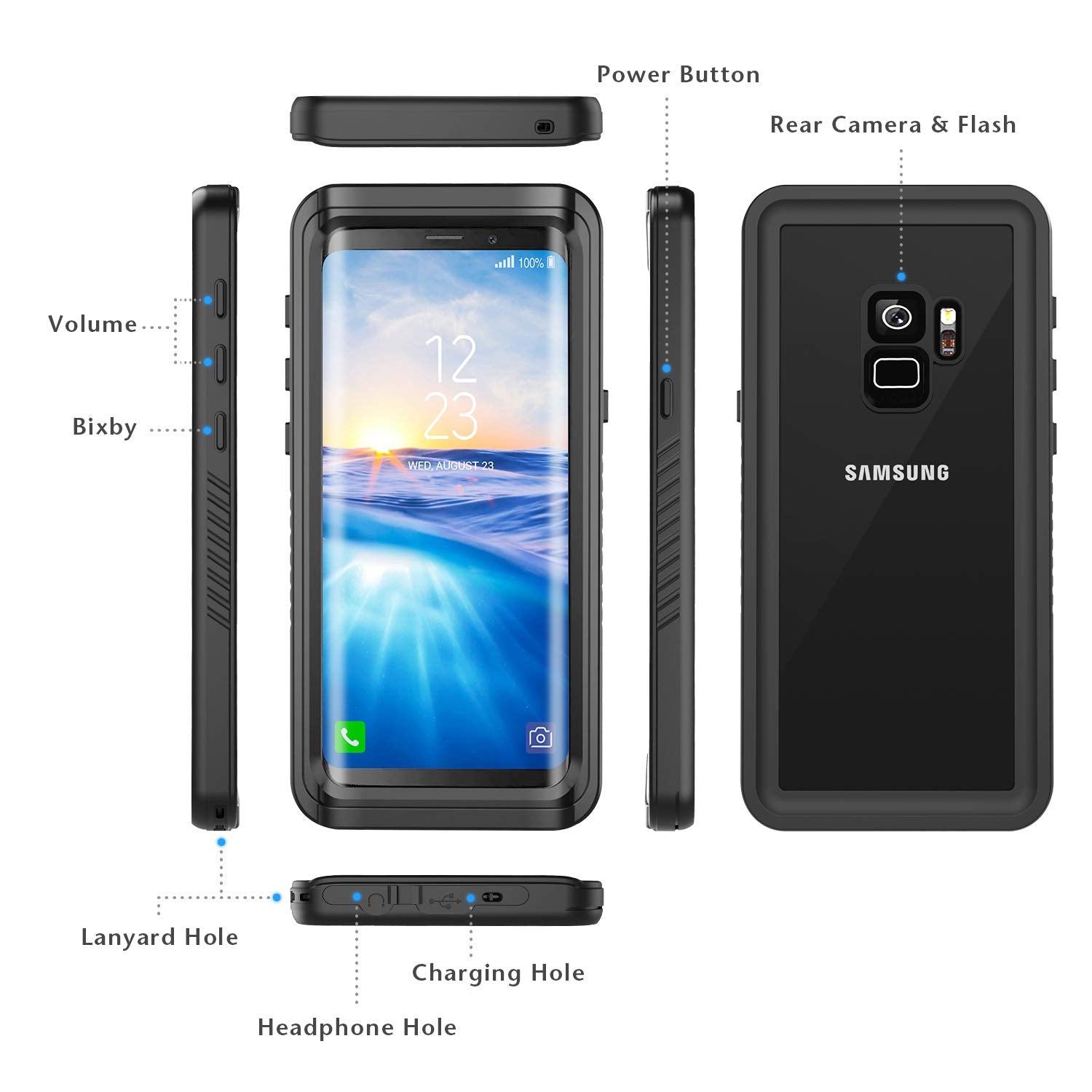Samsung S9 Case Waterproof Case - The Shopsite