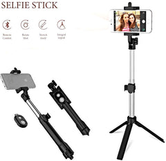 Bluetooth Selfie Stick Tripod with Bluetooth Remote - The Shopsite