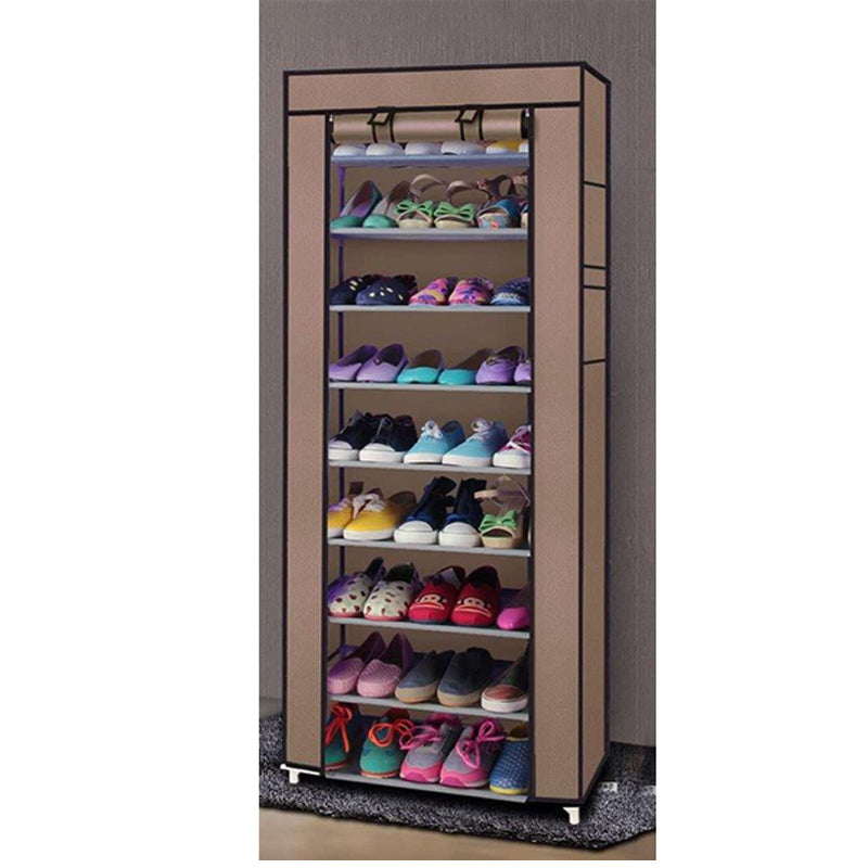 Shoe Rack Woven Fabric Shoe Rack With Dustproof Cover - The Shopsite