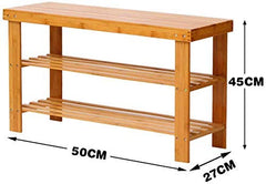 Shoe Rack Wide Storage Cover Shelf Wood Amboo Frame For Home & Commercial - The Shopsite