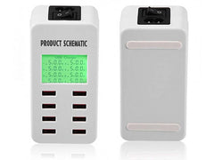 8-port USB Charger with LCD Display - The Shopsite