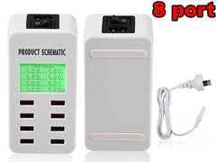 8-port USB Charger with LCD Display - The Shopsite