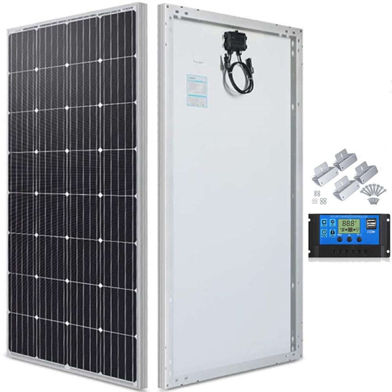 Solar Panel 150W Poly-crystalline with controller and mount - The Shopsite