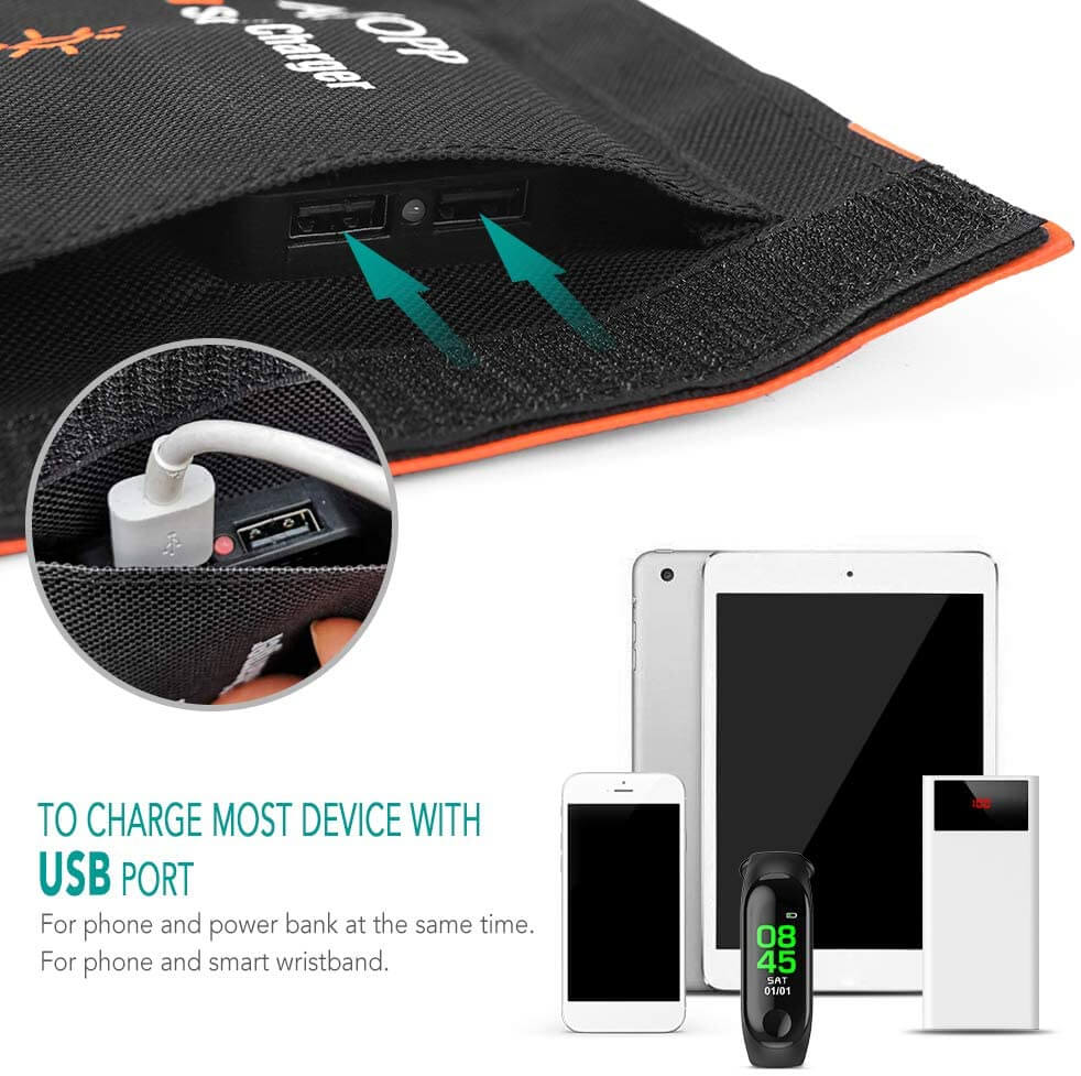 21W Foldable Solar Panel Phone Charger - The Shopsite