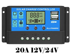12 Volt 20W 20 Amp 12V/24V PWM Solar Charge Controller - The Shopsite