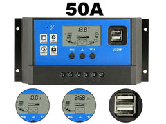 50A Solar Charge Controller With Dual Usb Port 12V/24V - The Shopsite