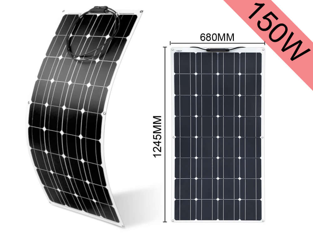 150W 18V Solar Panel Flexible Monocrystalline - The Shopsite