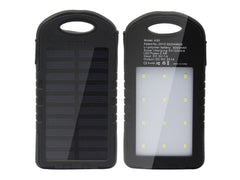 Solar Power Bank 8000mAh Black LED Torch Light - The Shopsite