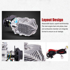 12V 5000W Diesel Air Heater Kit Lcd Thermostat For Trucks Boat Traier - The Shopsite
