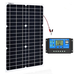 Solar Panel 30W with controller 20A 12V Monocrystalline - The Shopsite