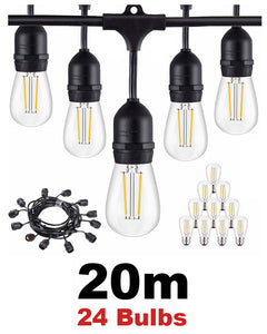 Festoon Light String Lights 20m 24 Bulbs