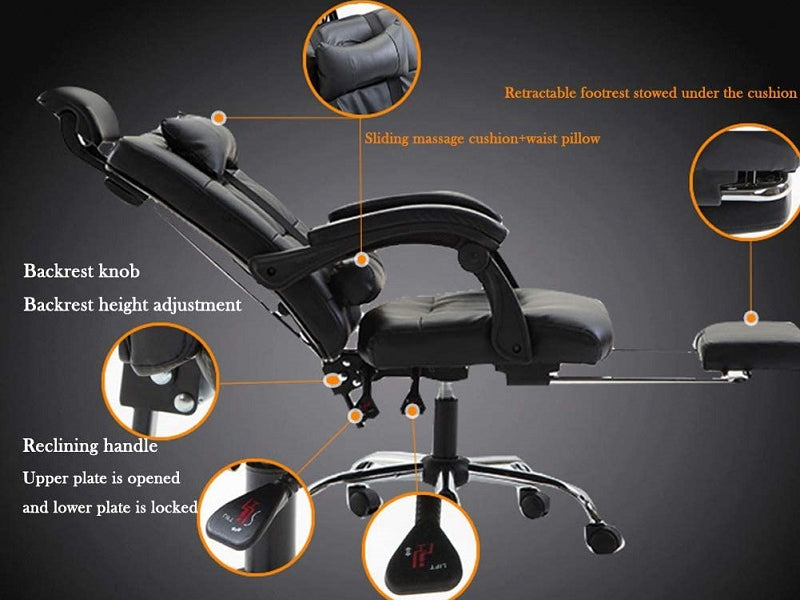 Office Chair with Footrest - The Shopsite